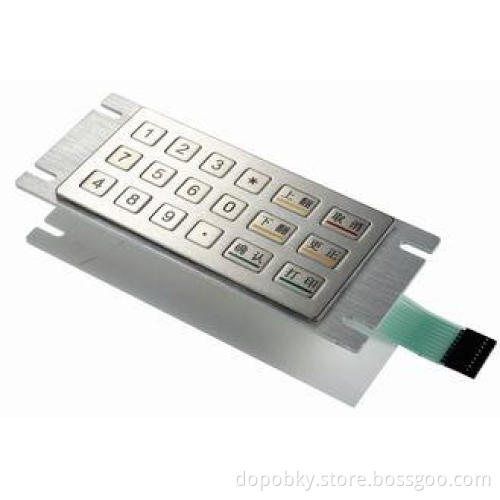 Waterproof and Vandalproof Stainless Metal Keypad with RS23